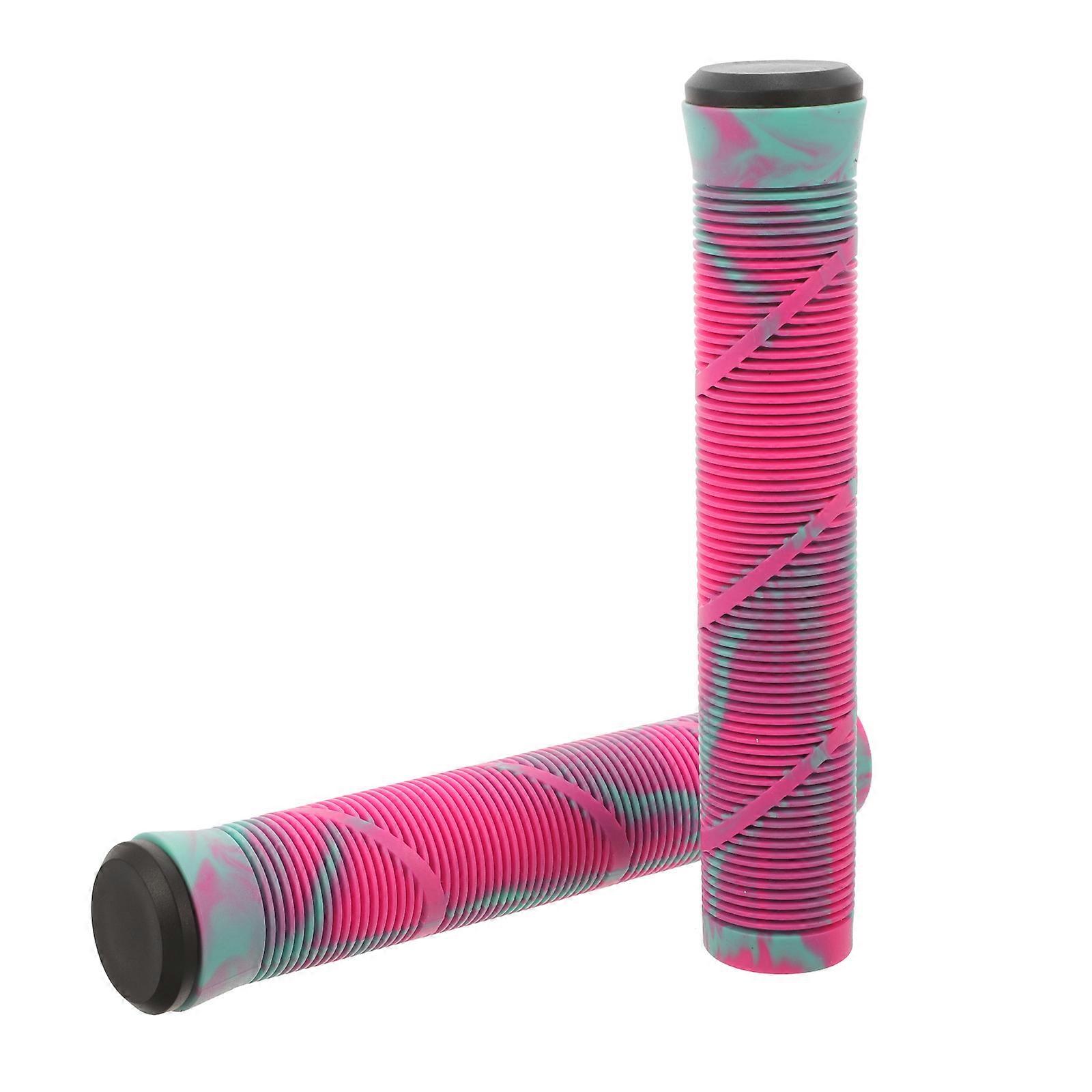 Bike Handlebar Grips Practical Design Mountain Biking Anti-Skid Shock Absorption 1 Pair