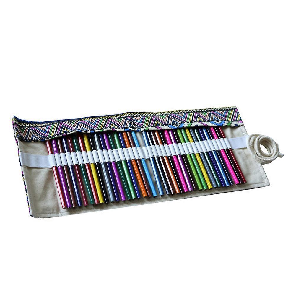 Pencil Case for Artist Canvas Pencil Case Bag Travel Multi 46X19.5cm Portable 1Set