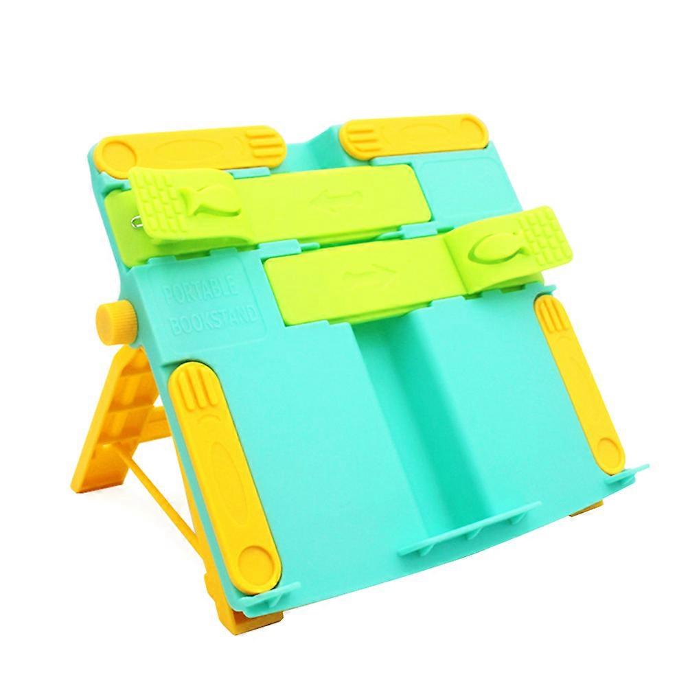 Portable Book Stand Reading Home School Plastic Book Bracket Light Green 48X19.5CM Multipurpose Adjustable 1Pack