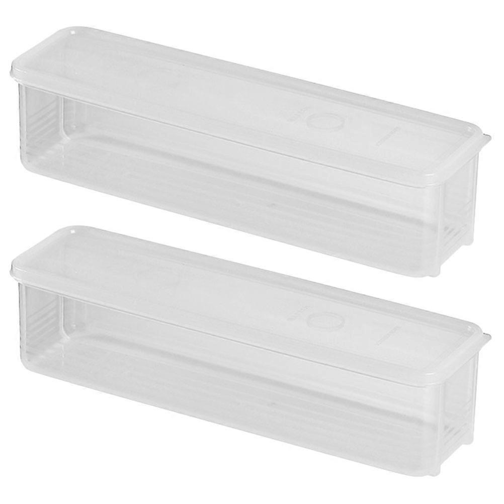 Spaghetti Holder Container Airtight Pasta Containers Households Fridge Organization PP Material Rectangular Shape 2Pack