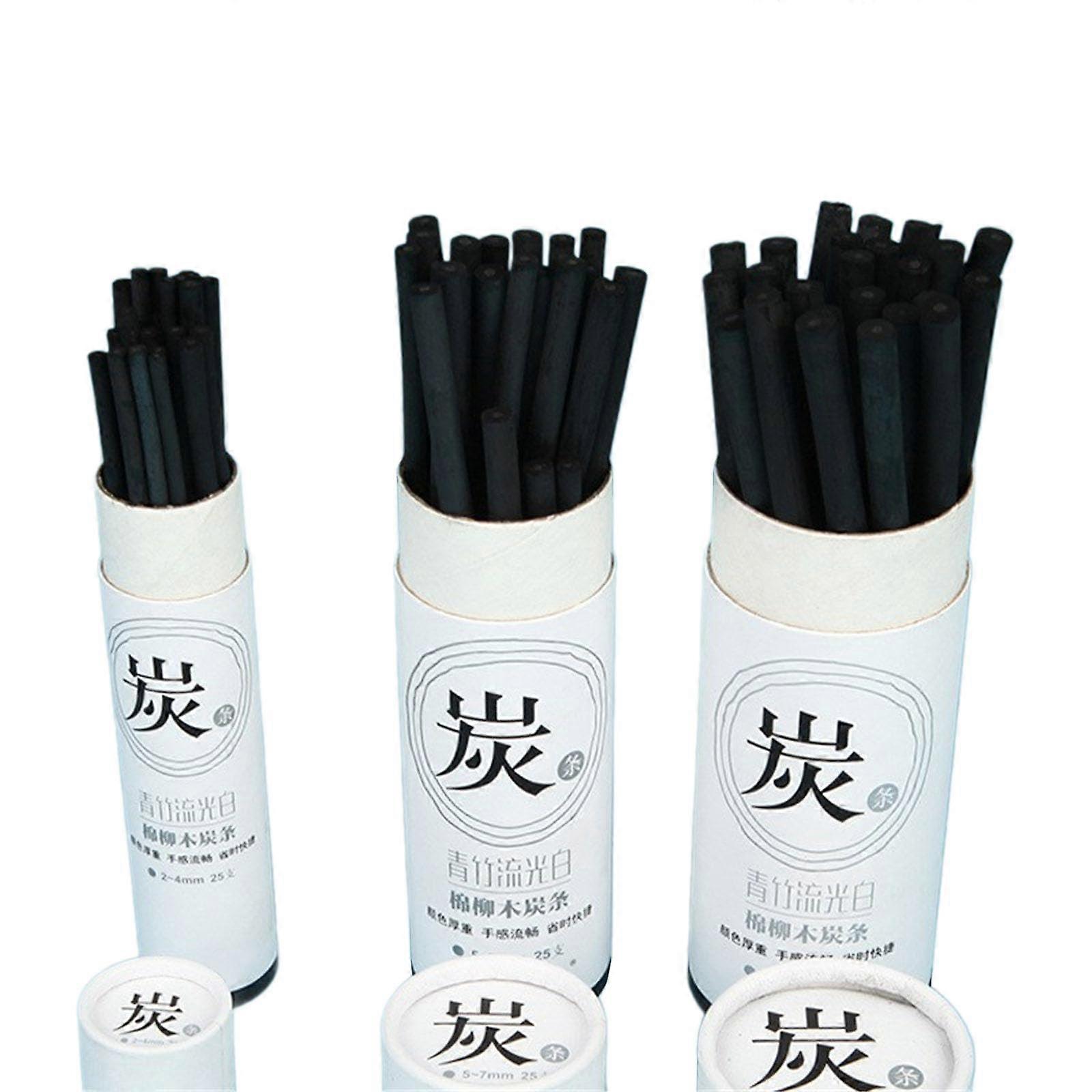 75x 29mm Charcoal Sticks Charcoal Drawing Pencils Willow Sketching Charcoal Pencils for Sketching Drawing and Shading