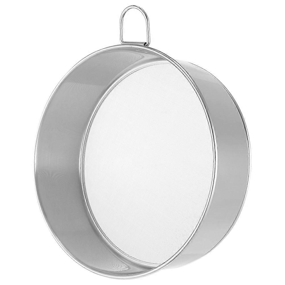 Fine Mesh Sifter Stainless Steel Baking Flour Sieve Home Users Round Shape Simple and Fashionable 1Pcs
