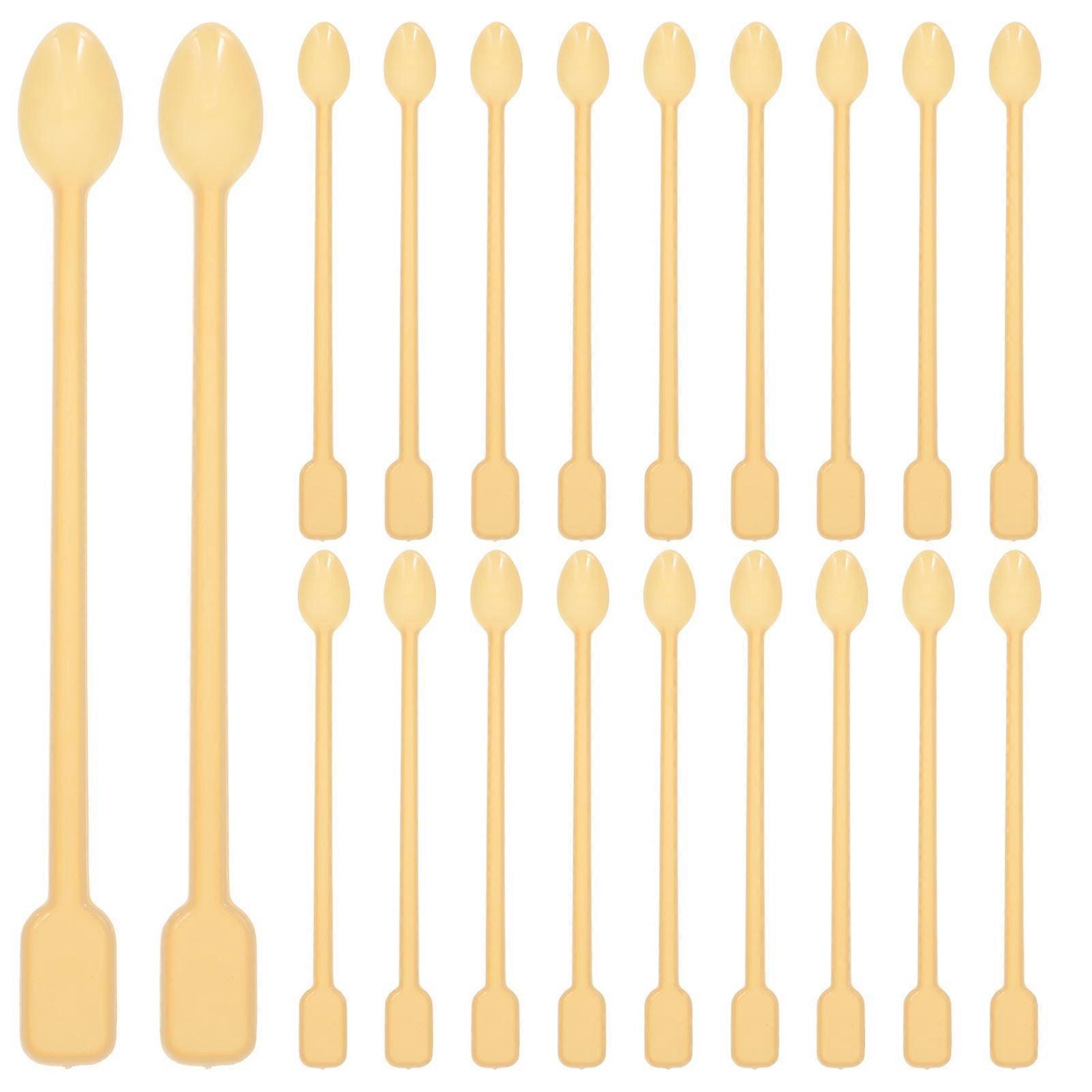 Plastic Coffee Spoons Long Handle Stirring Tool For Baking Home Use 100Pcs