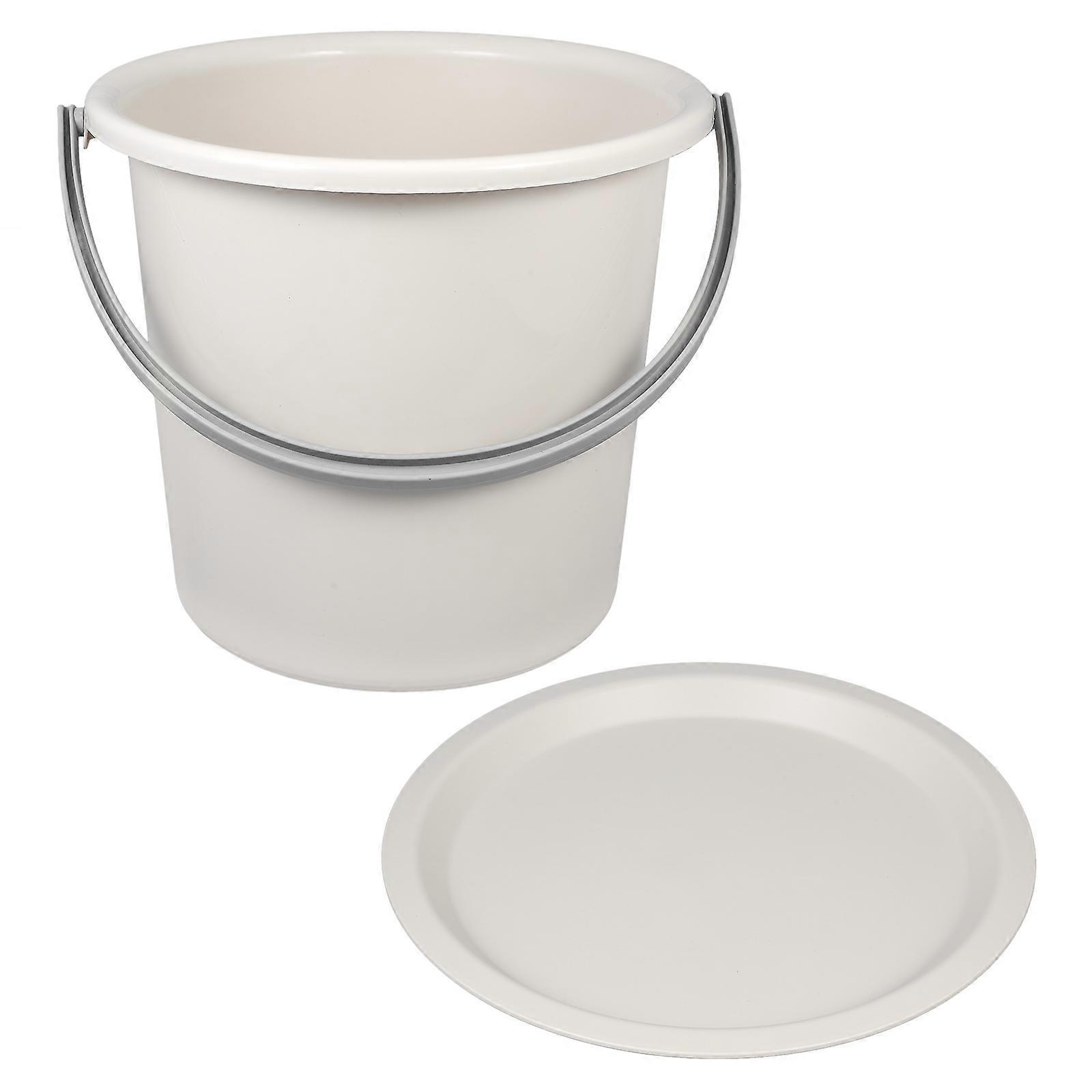 MLINS 1 Set Multipurpose Plastic Bucket with Handle and Lid Versatile Water Container Storage Barrel