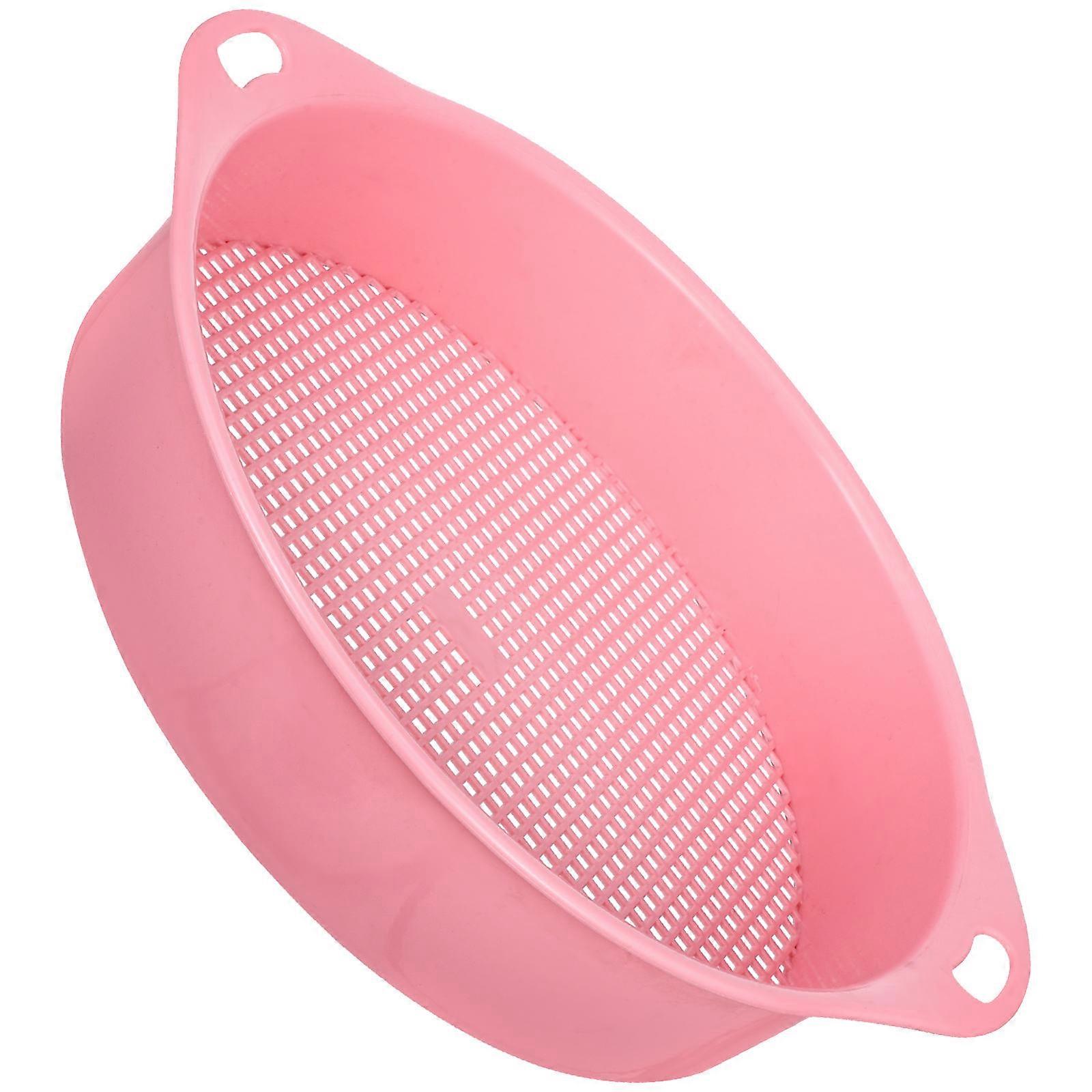 Ultra-Efficient Soil Sifter Pink Mesh Shape Sifting Tool For Balcony Garden Mini Garden Filtering Soil And Stones Durable Abs 1Set