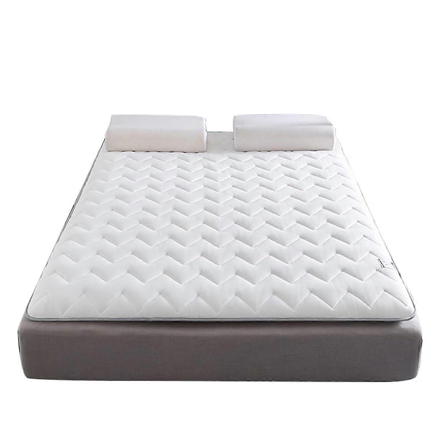 Japanese Folding Mattress Futon Floor Mat Roll Up Traditional Tatami Mat for Sleeping Floor Mattress Futon 6ft Roll Up Mattress 150x190cm White