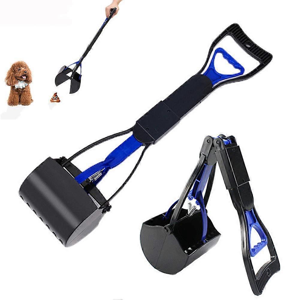 Dog Poop Bags with Automatic Pooper Scooper, Long Handle Poop Clamp, Compatible with Cats and Dogs, Durable Rolls