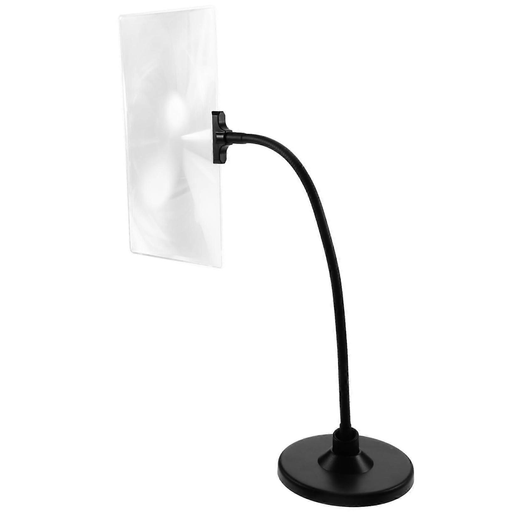Magnifying Glass with Stand and Flexible Arm for Desktop Reading, Handicrafts, and Watchmaking - Adjustable Height