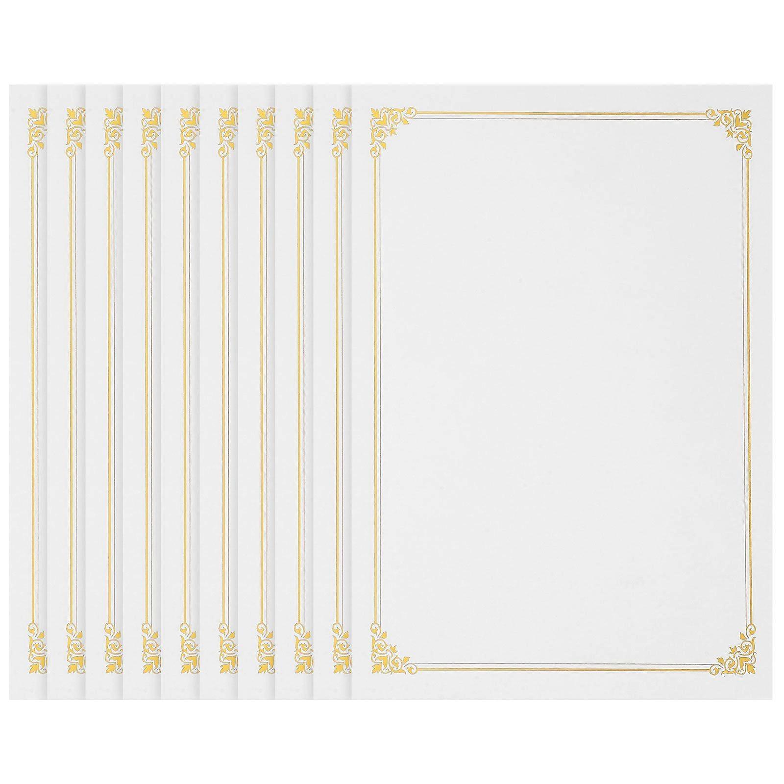 10pcs Blank Certificate Paper A4 Certificate Paper Diploma Certificate Paper Printable Blank Paper Liner Blank Certificate Paper