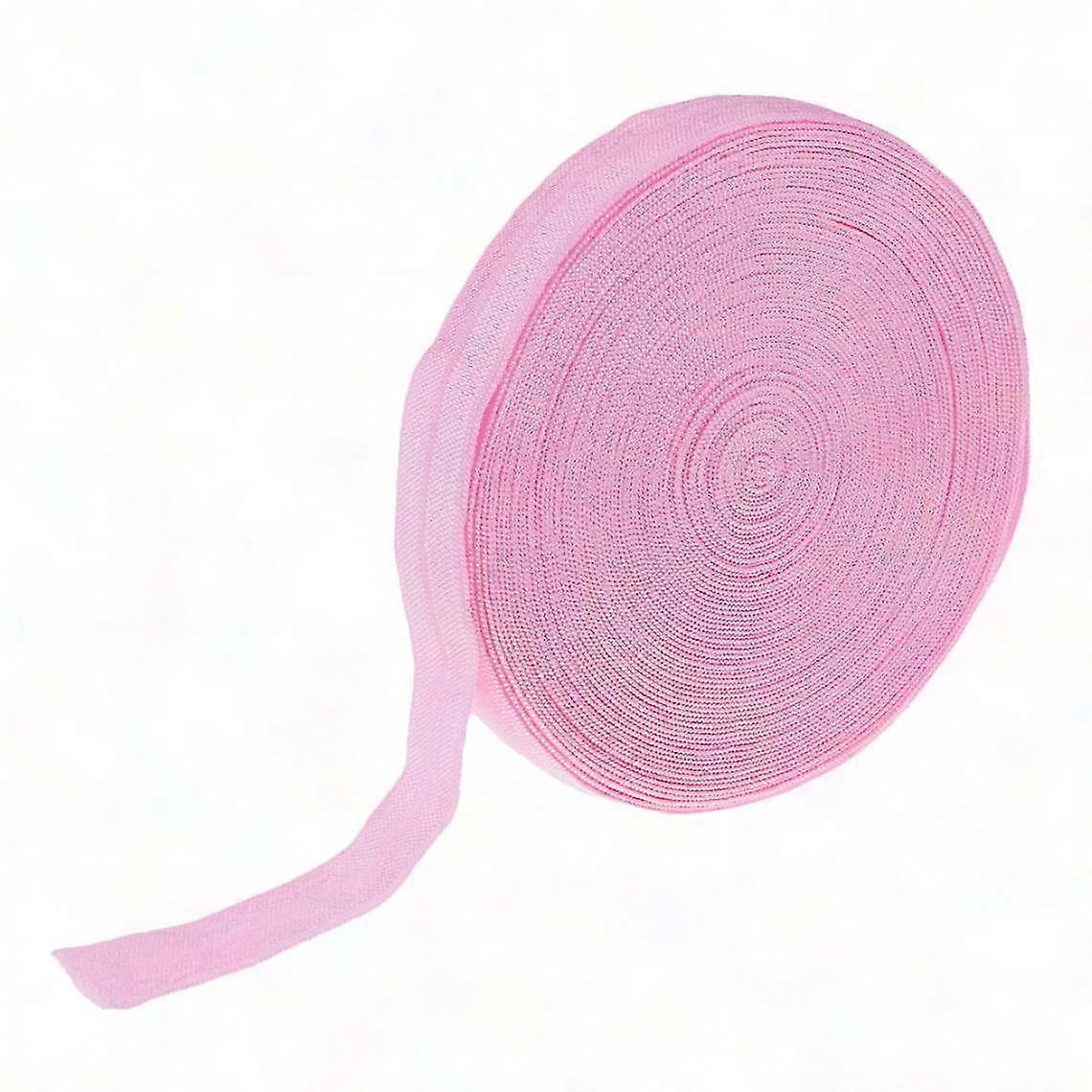 Light Pink Cotton Elastic Band, 10 Yards Length, 15mm Width for Sewing Projects