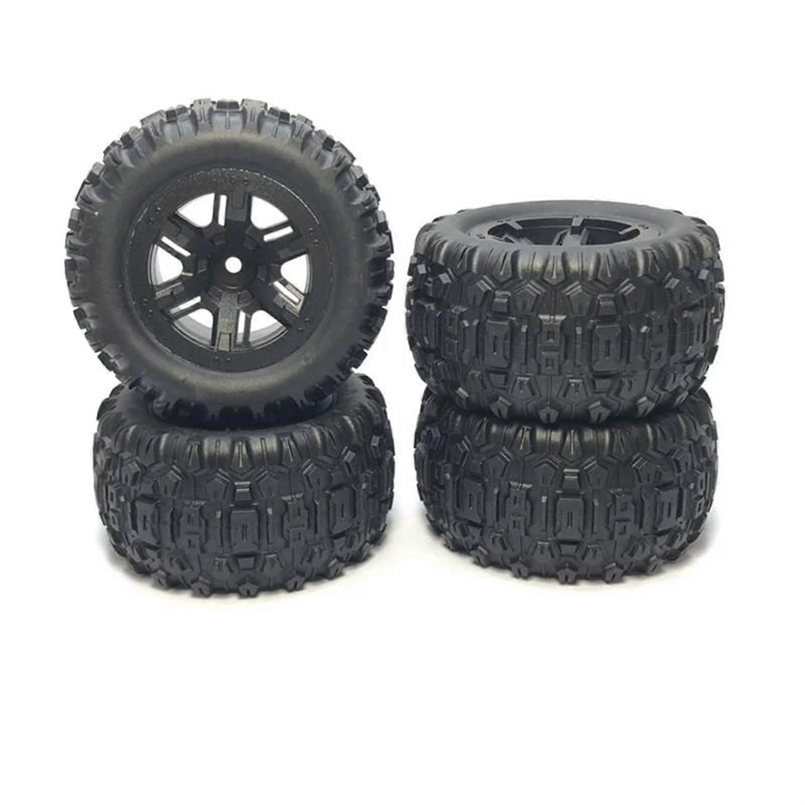 RC Rims Tyres for MJX Hyper H16H H16E H16P 1/16 Scale Rubber Wheel Upgrade Replacement Accessories Pack of 4