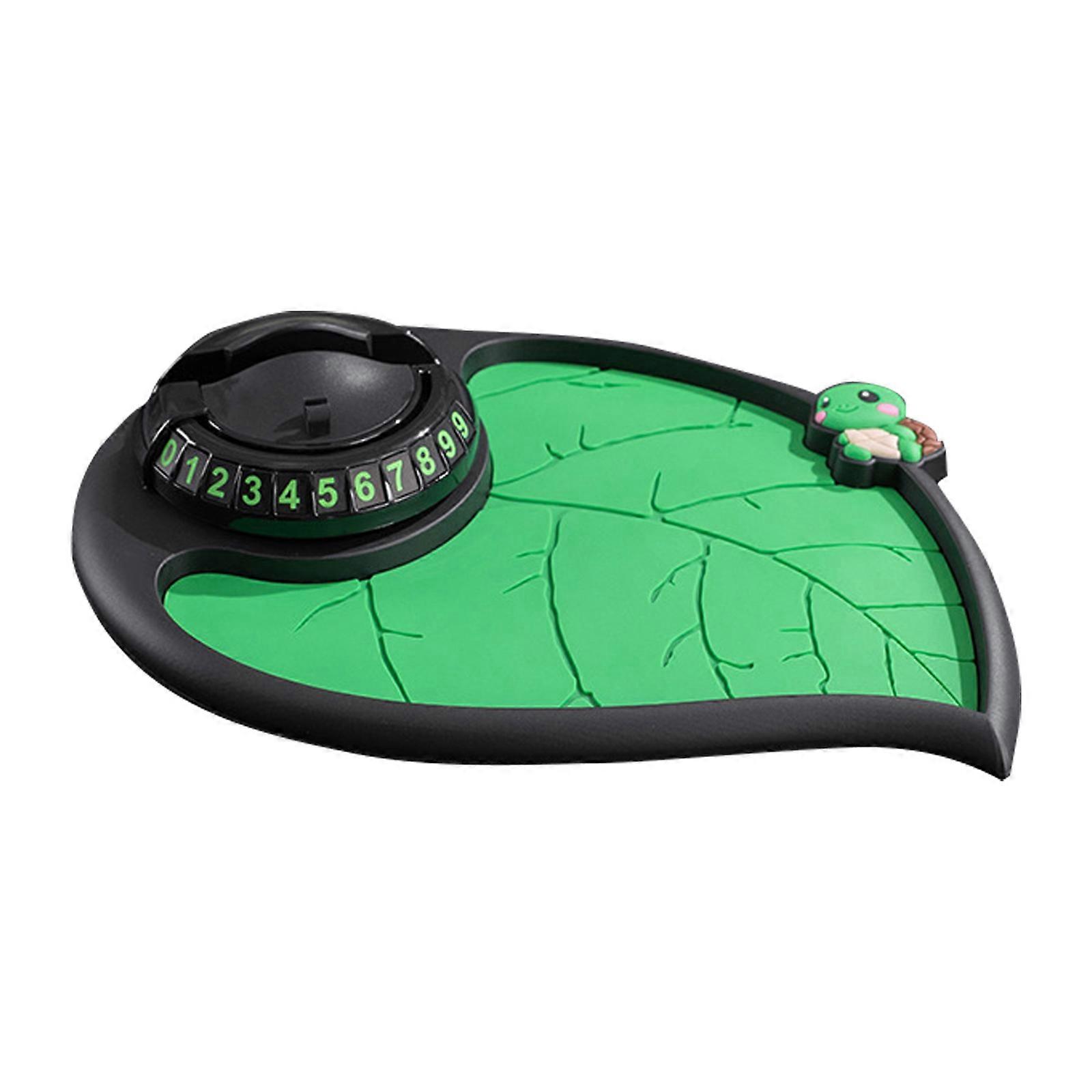 Leaf Shape Phone Stand Car Dashboard Mat for Phones Key Gadget Multifunction Auto Phone Holder with Number Plate and Pad Multicolor