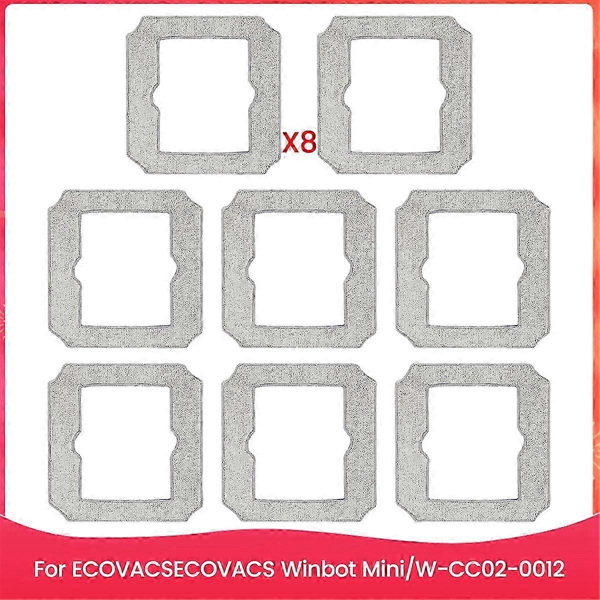 Washable Wipes Cleaning Cloths for ECOVACS Winbot Mini, W-CC02-0012 Replacement Pad, Cleaning Robot Edition 0718
