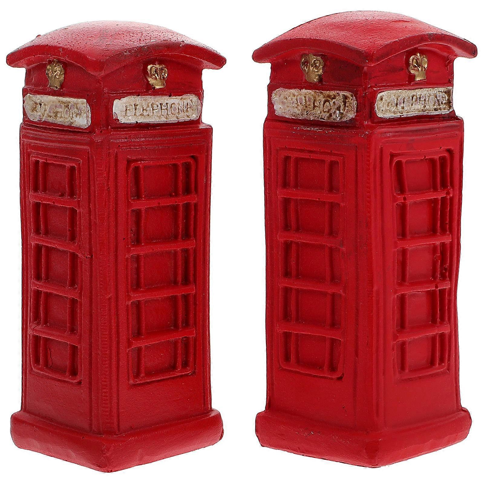 2pcs Miniature Vintage Resin Ornament Lightweight Retro Home Decor Quirky Adornment Unique Handmade Collectible Statues