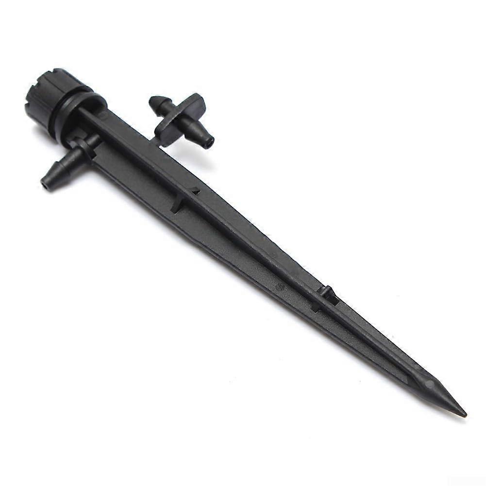 Adjustable drip emitters for the garden, 50 pieces with 8 outlets for effective irrigation, 360degree control (black).