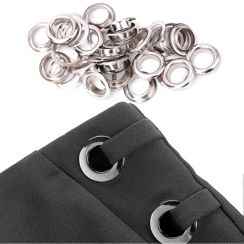 100 Pcs Brass Cloth DIY Tool Knitting Accessory Anti Rust Leather Craft Eyelet(Silver 4mm)