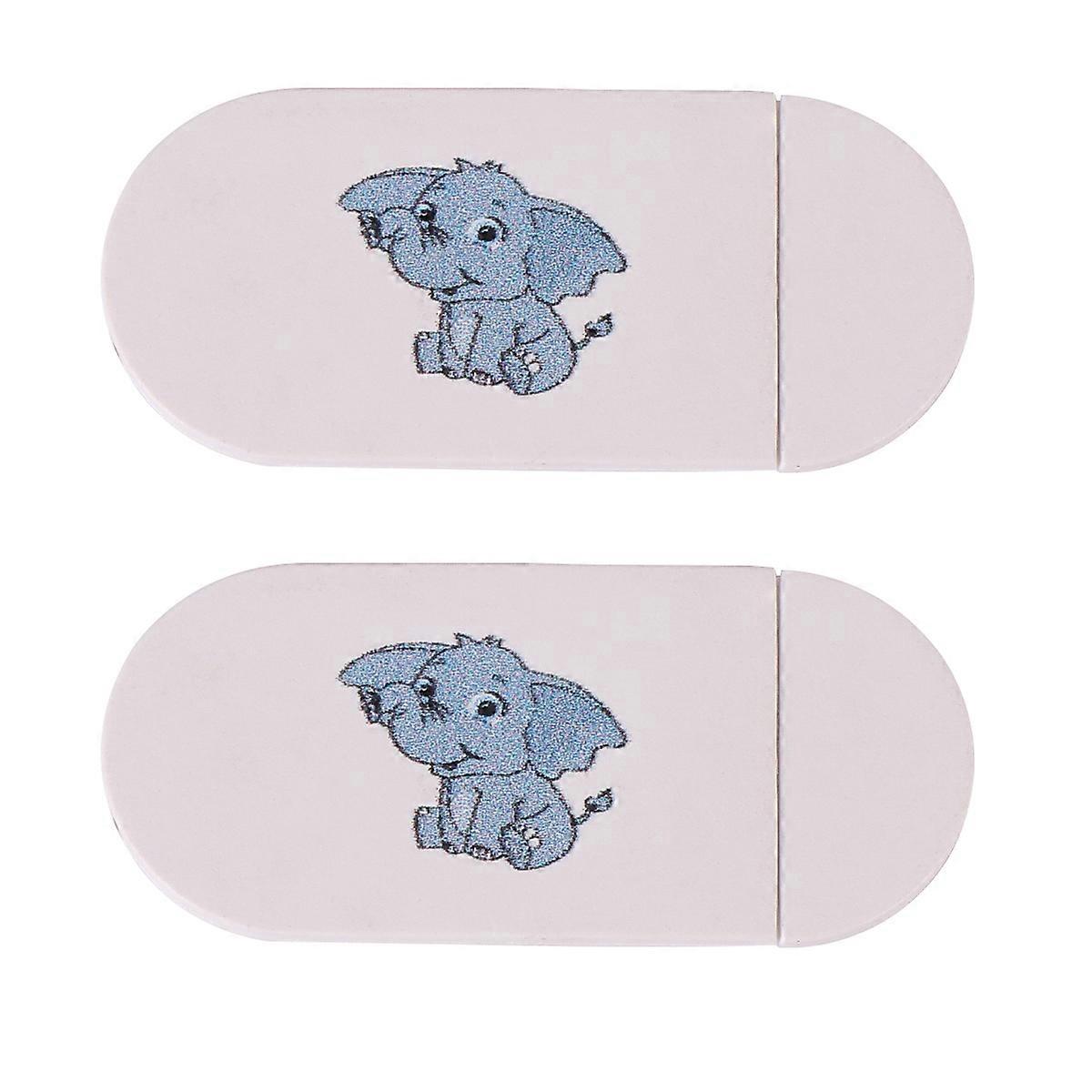 Privacy Cover Webcam Blocker Cute Design Rectangular Plastic for General Users 2Set