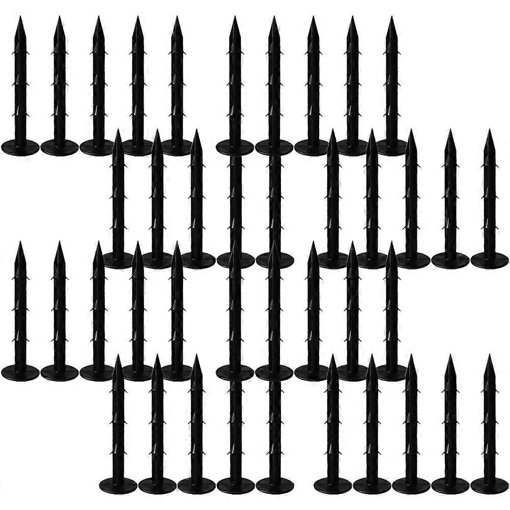 Black Plastic Ground Stakes for Outdoor Use Perfect for Securing Garden Cloth and Artificial Grass 120 Pieces