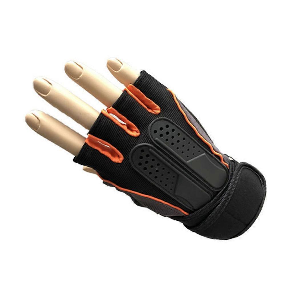 Black Sports Gloves for Weightlifting Training with Antislip Palm and Breathable Design Ideal for Hand Protection