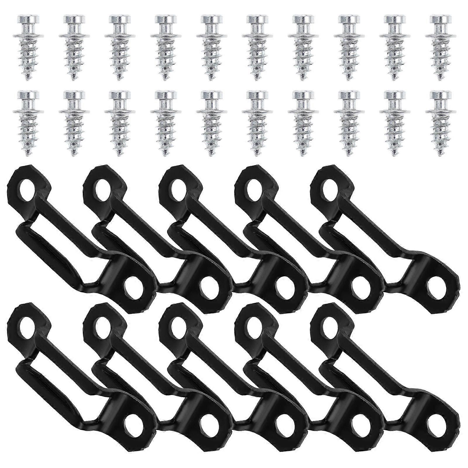 Hidden Fasteners For Furniture Assembly Connectors For Wardrobe Installation Black Manganese Steel Two-In-One Design 1 Set