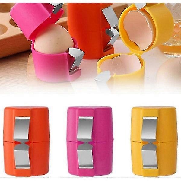 3-pack egg slicer, egg cracker for raw eggs, handheld egg cutter, separator.