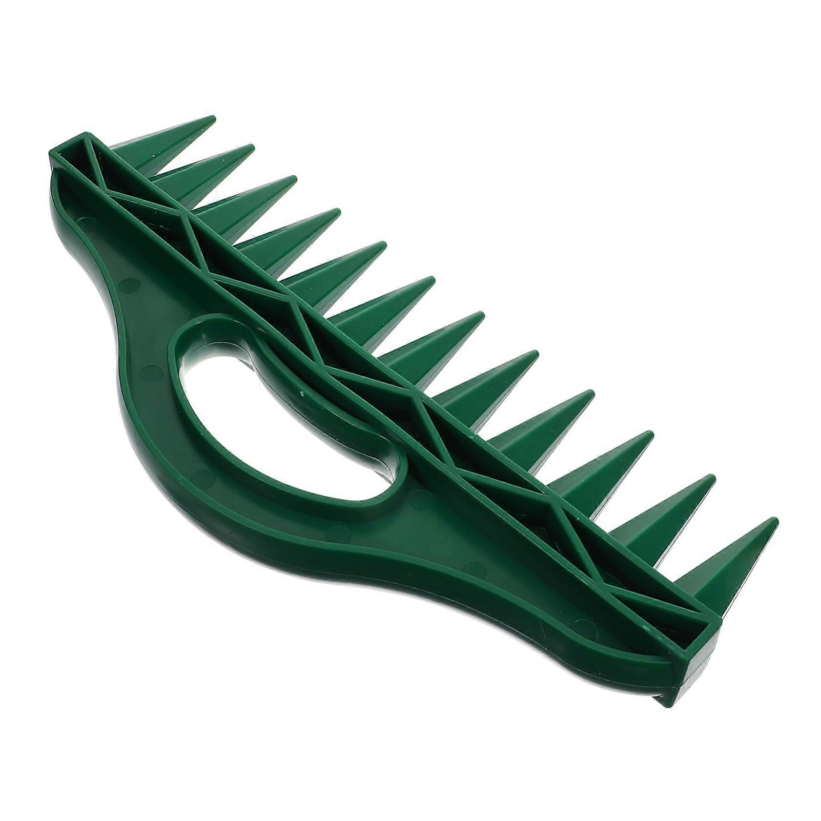 Sowing Hole Punch Garden Tool - 29.50X12.50X3.00CM Hand Planter Dibber for Soil Digging and Planting, Green