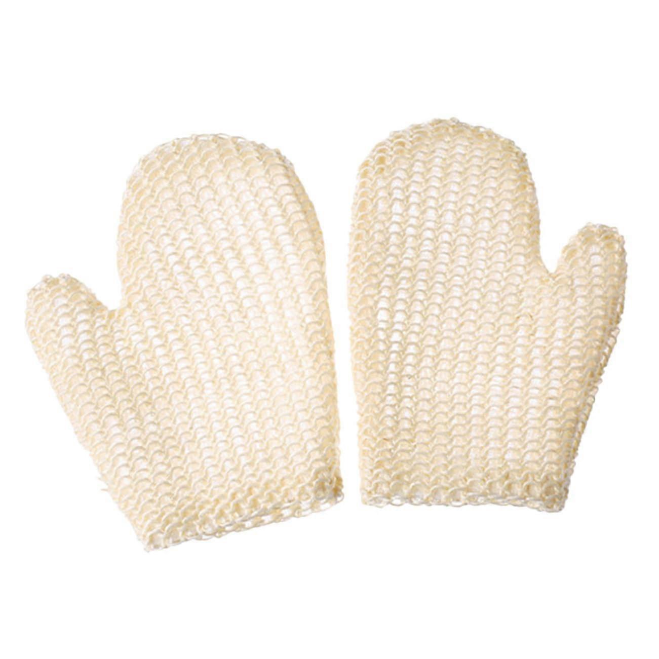 2Pack Silk Exfoliating Gloves for Deep Pore Cleansing, Body Scrub Mittens