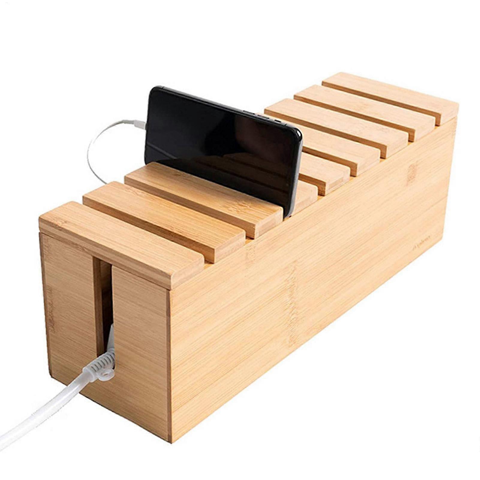 Cable Management Box - 15.47 x 4.92 x 5.43 Inches Cord Storage Organizer, Wire Management Solution for Desk and Floor Tidy