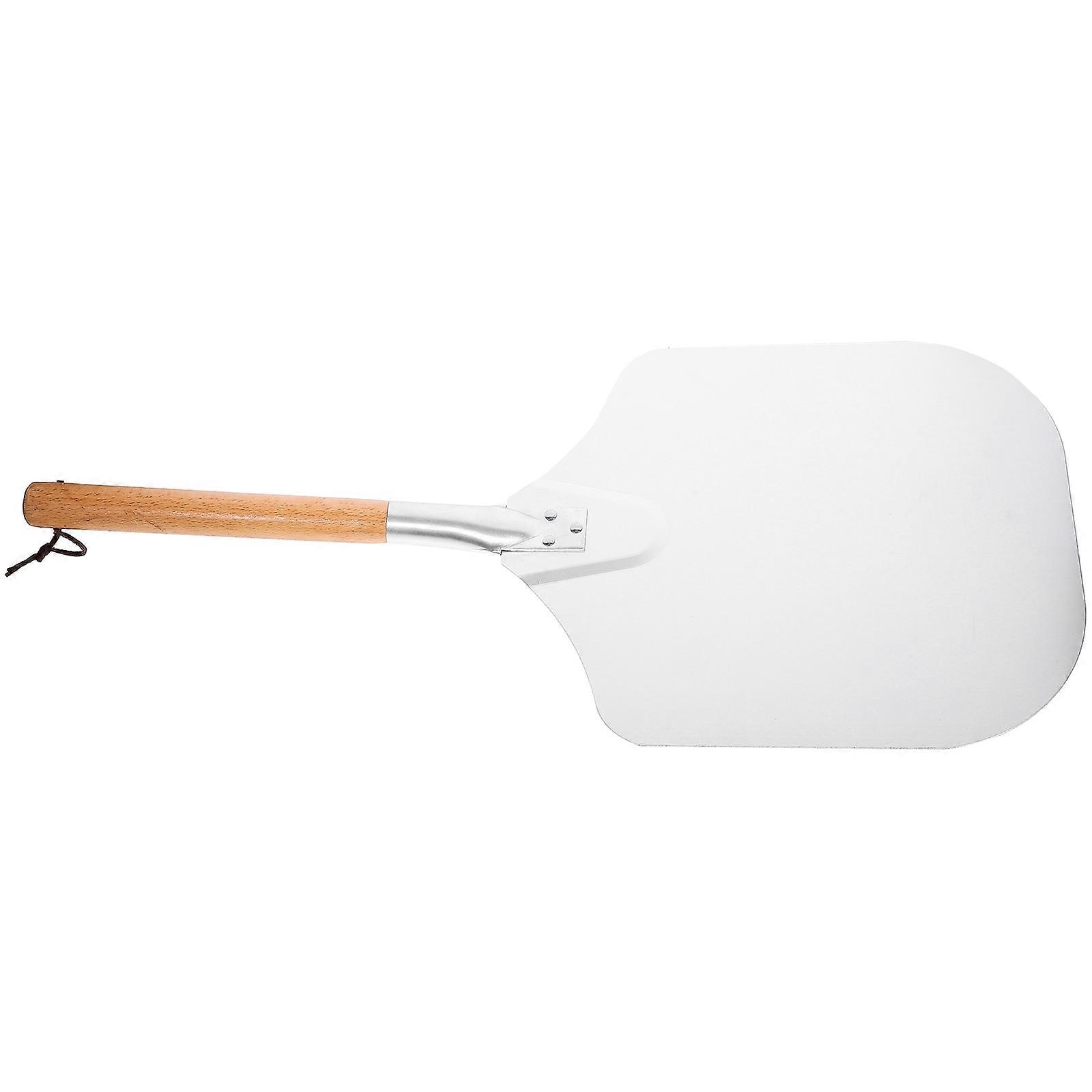 Detachable Pizza Spatula Pizza Serving Spatula Ideal For Professional Chefs White Aluminum And Wood Excellent Baking Tool 1Set