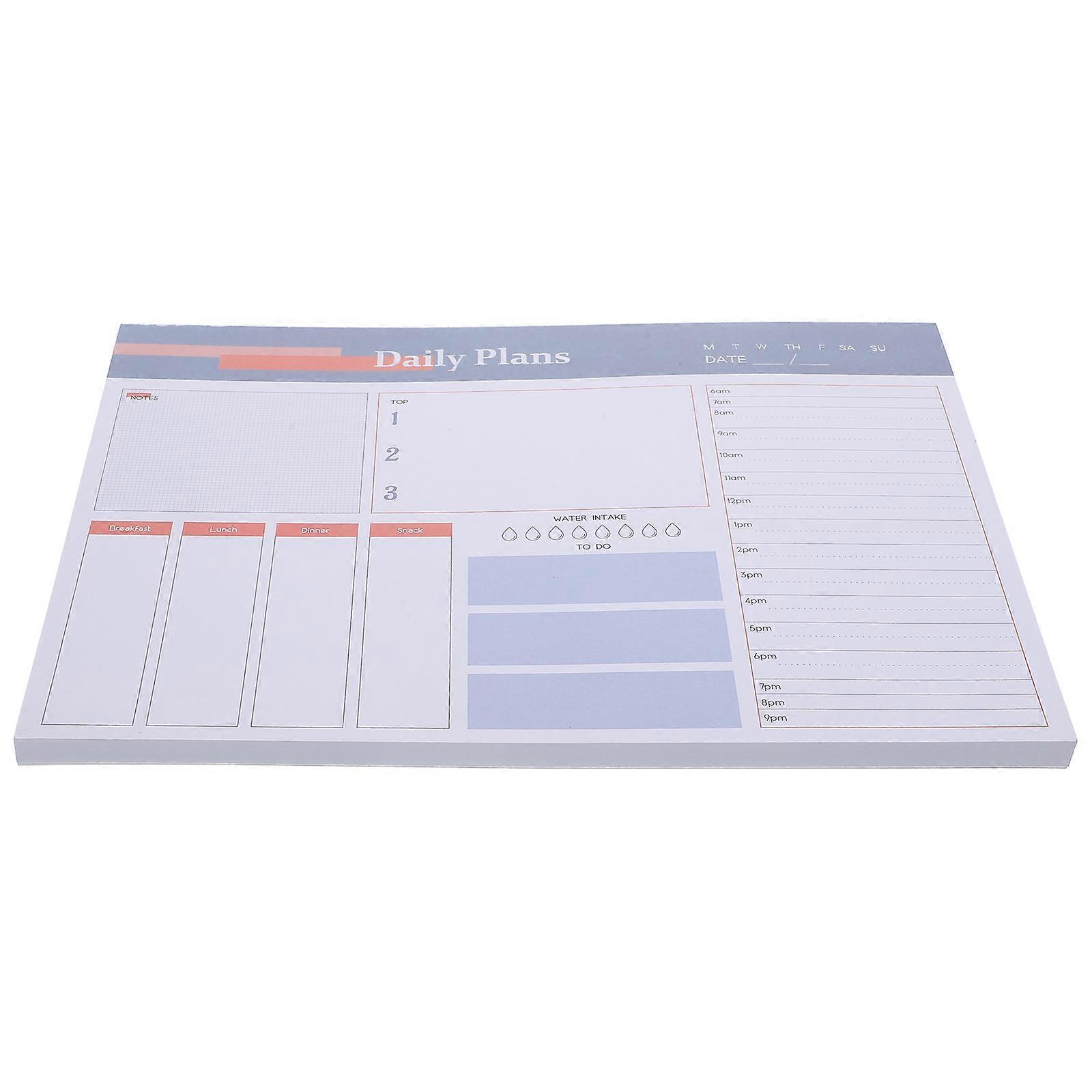 Convenient Planner Notepad Household Use Rectangular Tearable Pages Time Management 9.4×6.5×0.3in Message Recording 1Pcs