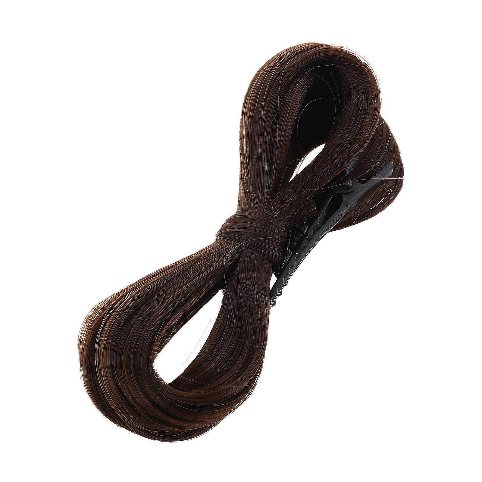 Hanfu Wig Stage Performances Versatile Use Dark Brown 4.2×1.7×1.4in 1Set