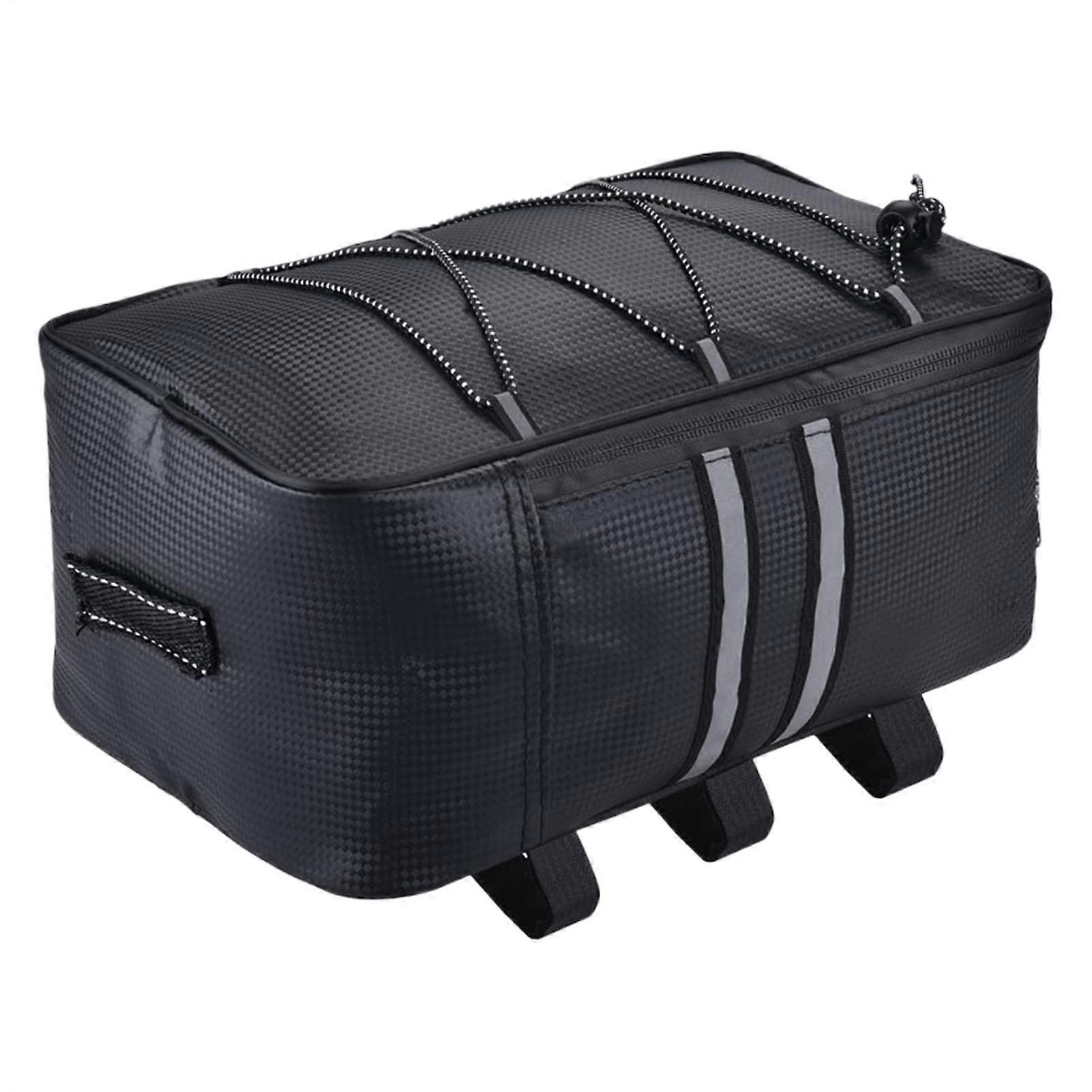Bike Saddle Bag 6Inch Waterproof Tail Bag Durable Compact Zip Secure Strap