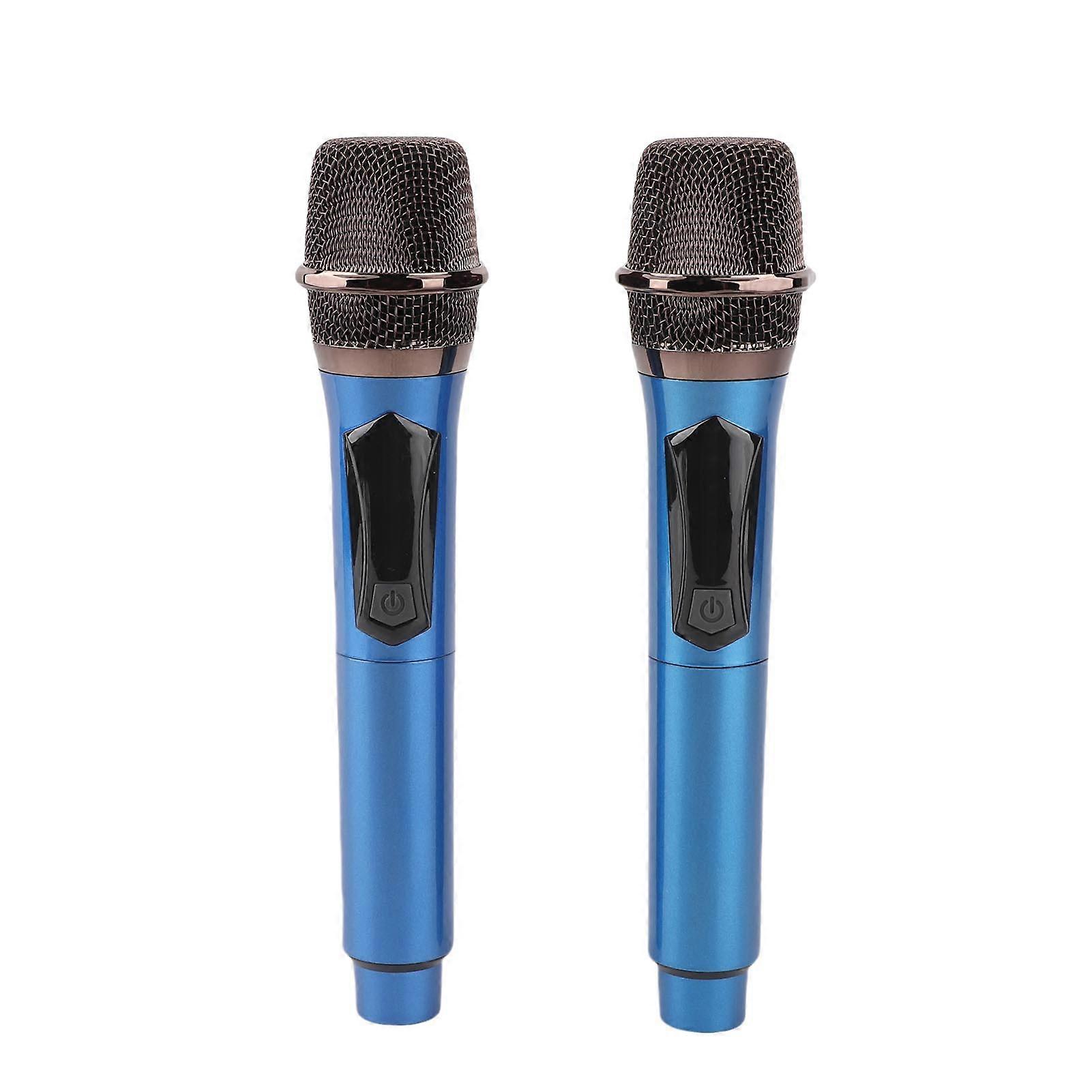 Blue LED Display Wireless Karaoke Microphone - Handheld, Multipurpose, 50m Range