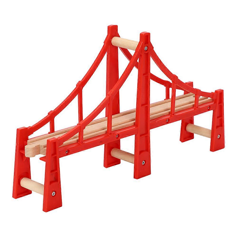 It looks like you're describing a product listing for a **wooden train tracks set with a bridge**, possibly for a **DIY model railroad**. Here's a