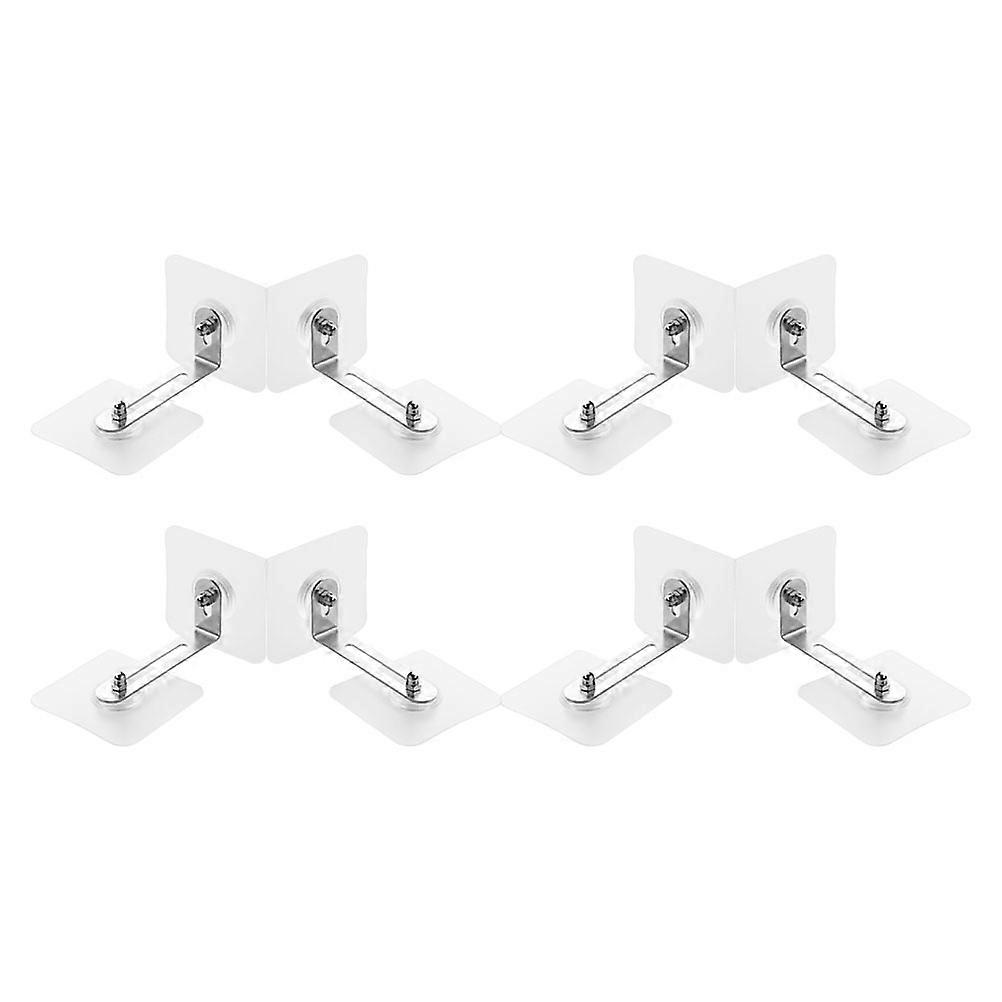 Adhesive Furniture Wall Anchors for Baby Proofing Secure Dresser Shelf to Wall No Drilling Required Transparent Acrylic 8pcs Kit