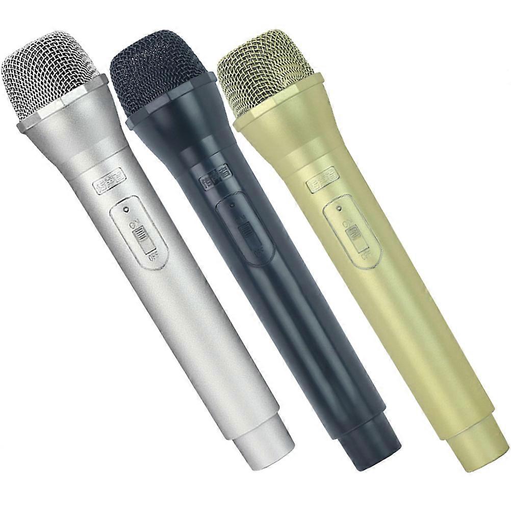 3pcs Pretend Microphone Simulation for Roleplay Party Props Fun Stage Accessories