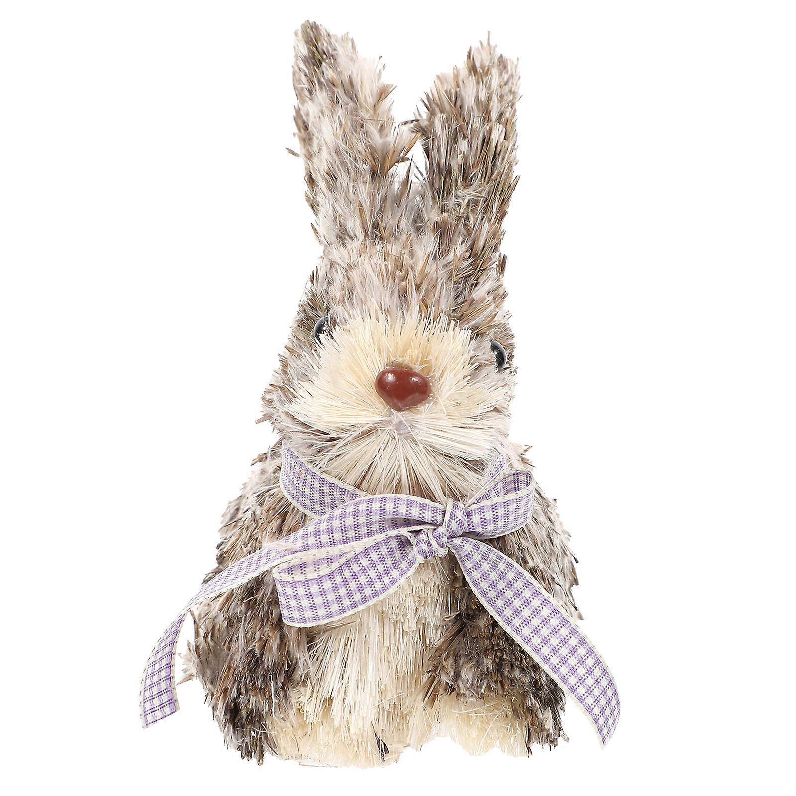 Here's a refined and appealing product description for your **Handmade Straw Rabbit Figurine**:
**1pc Handmade Straw Rabbit Figurine – Rustic