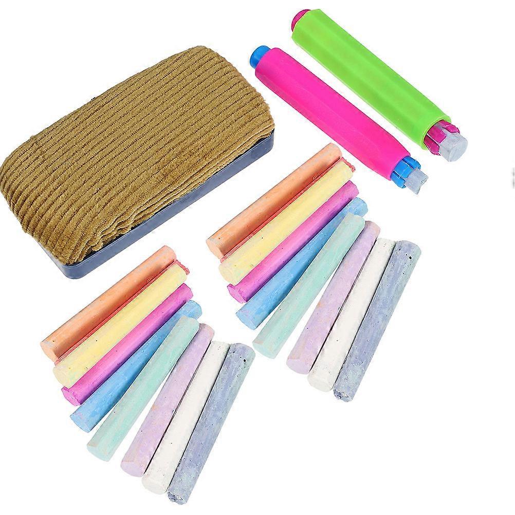 Chalkboard Accessories Dustless Chalk Set For Office And Home Use 1 Set