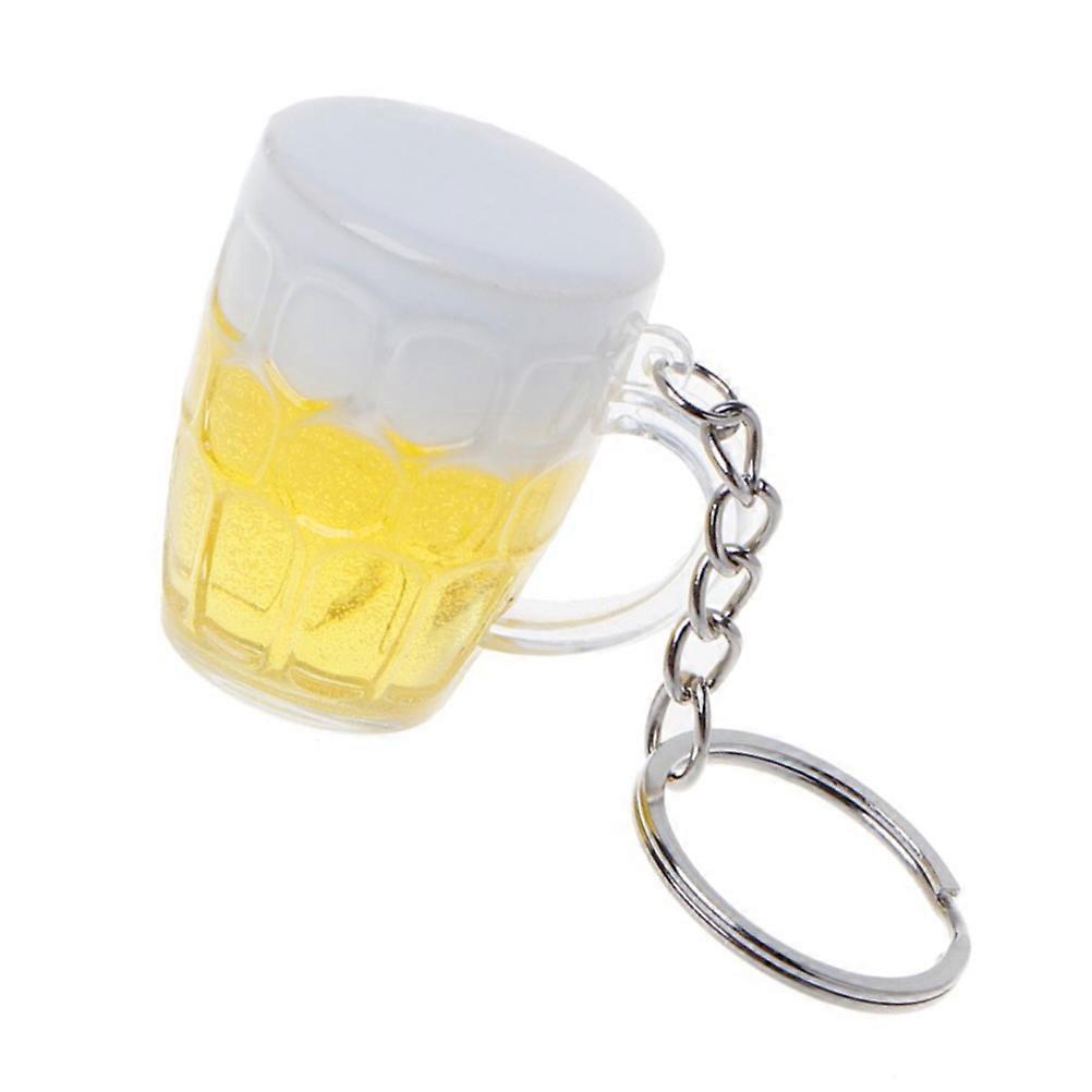 Keyring Pendant Decoration In Mini Beer Cup Shape For Cake Decoration And Oktoberfest Events Crafted From Durable Acrylic 1PC
