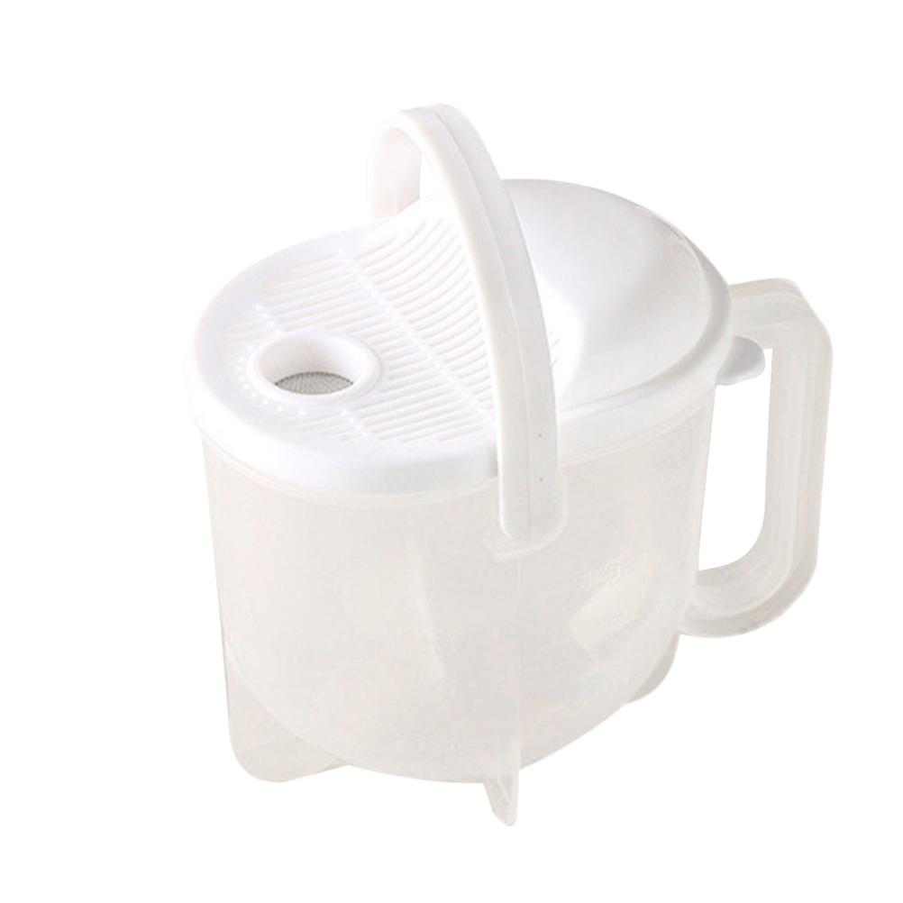 Plastic Rice Washer Bowl for Home Use Lightweight with Handle Design 7.87 Inches