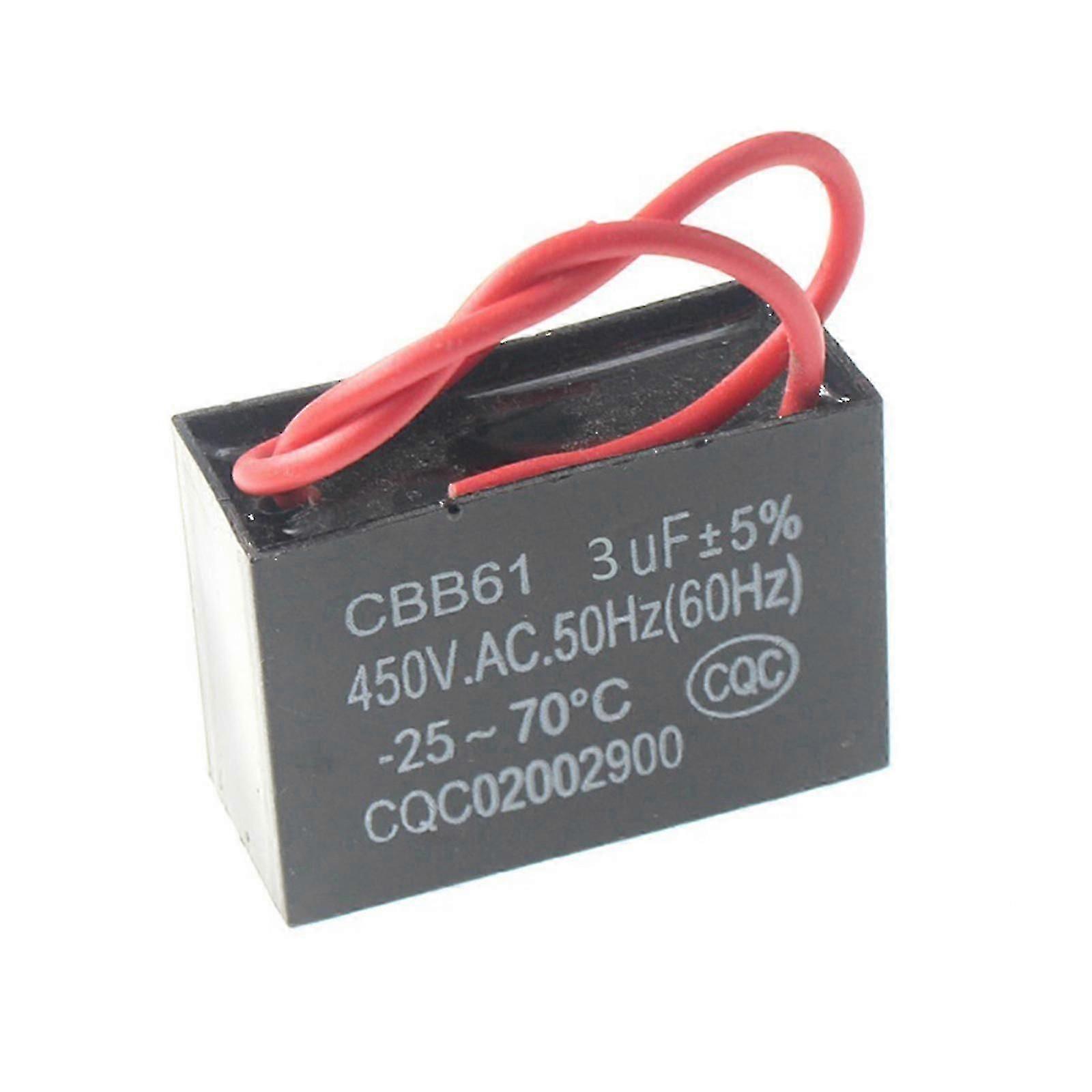 Cbb61 1/1.2/1.5/2/3/3.5/4/5/8/10/12/15/16/20uf Starting Capacitance Fan Capacito