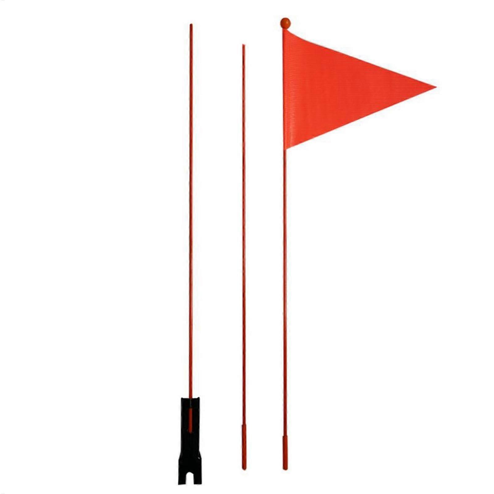 Bicycle Flag Adjustable 60cm Three-Section Orange For Children's Bicycle Safety Flag Bunting And Warning Sign
