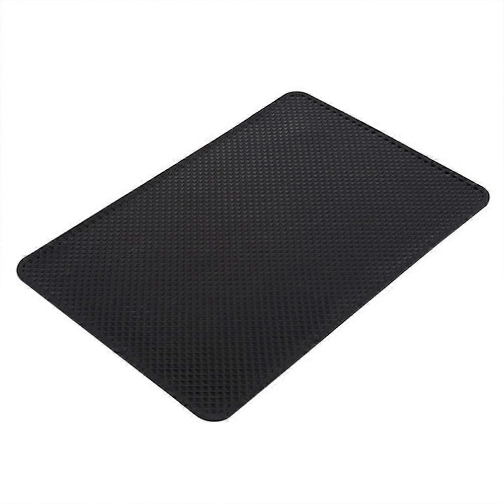 Non-Slip Mat Car Dashboard Adhesive 27 X 15 Cm Black Rubber Mat For Keys Coins Glass