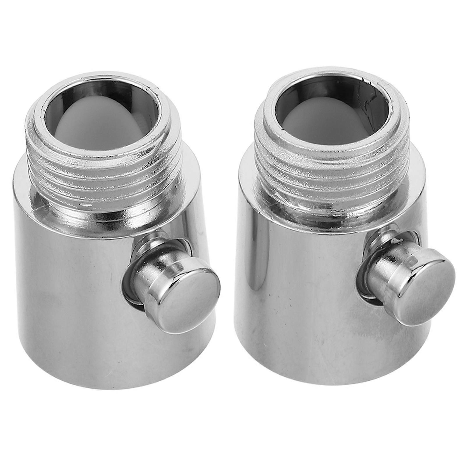 Shower Head Water Button Valve with Design for Home Use Silver Plastic