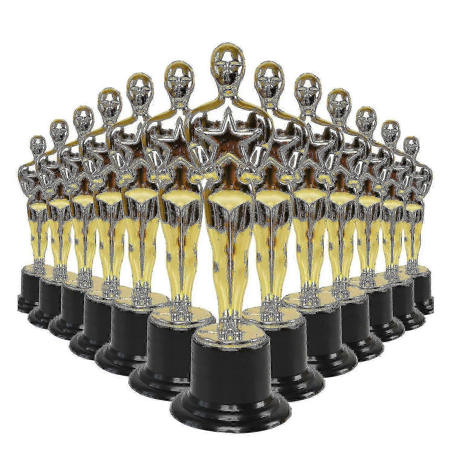 Plastic trophy ornaments, 24-piece set, Suitable for parties, schools, and game prizes