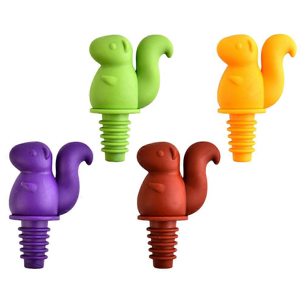 Silicone for Beverage Use Reusable and Suitable for Most Bottles 4 Pieces Assorted Color