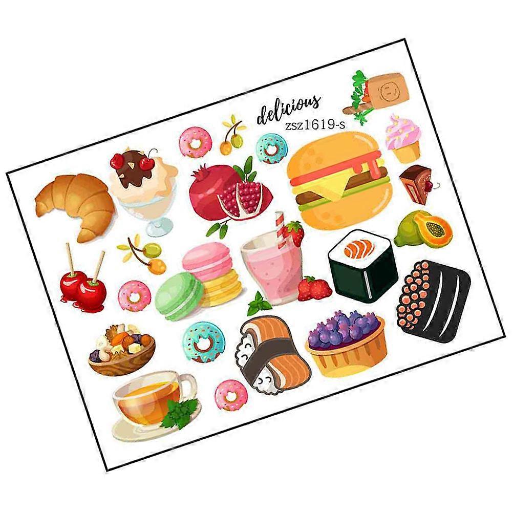 Wall Decals For Kitchen Featuring Cute Food Patterns Ideal For Home Decor With PVC Material Waterproof 40x30cm 1 Set