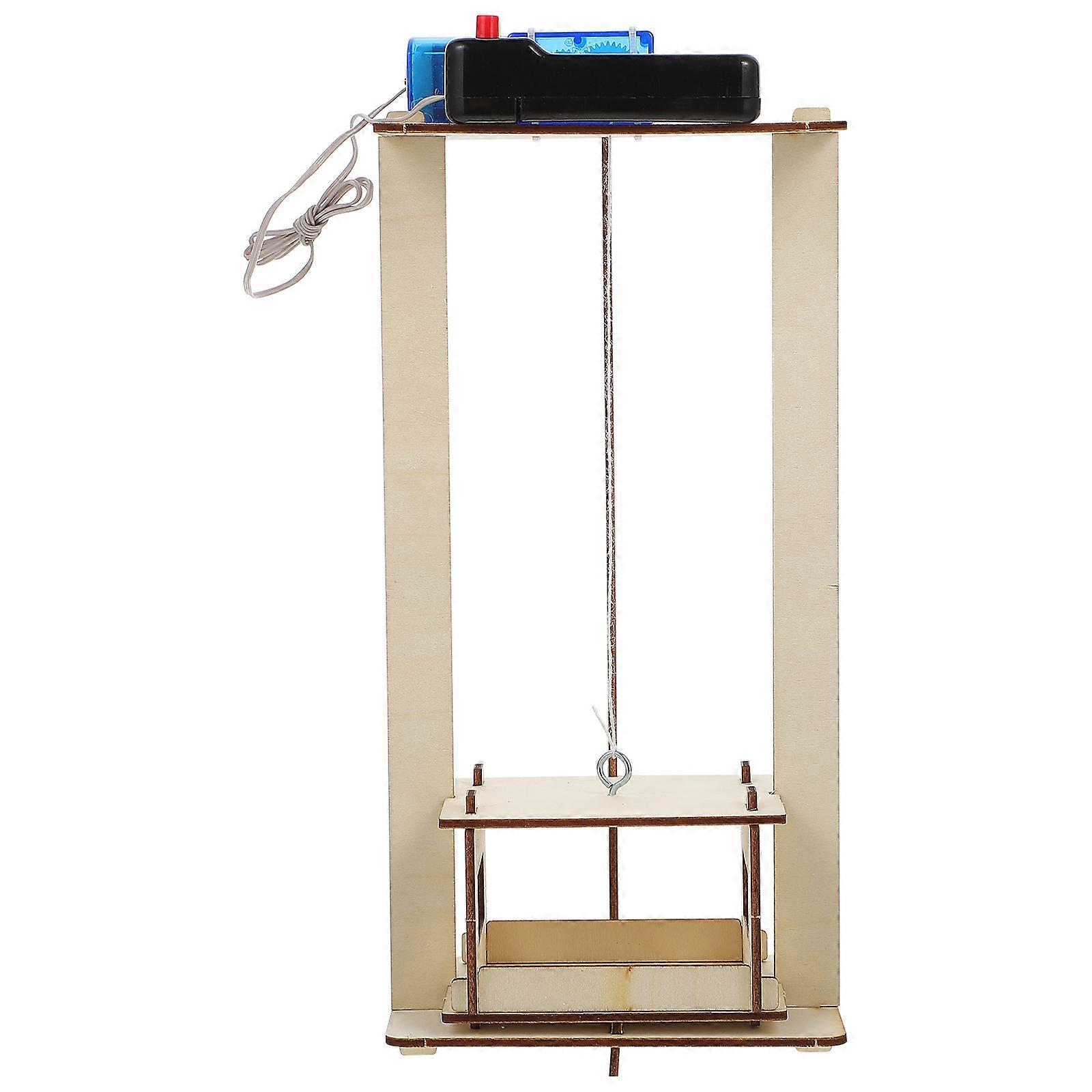 DIY Elevator Science Tool for Kid Made of Synthetic Material Beige Color 1 Set