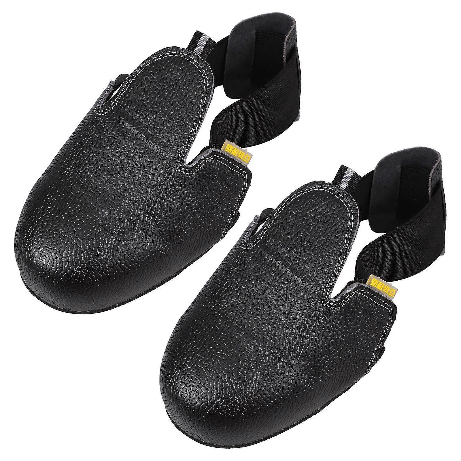 Reusable Shoe Covers For Professionals In Hardware Industries Black PU Rubber Material Protection 1 Pair