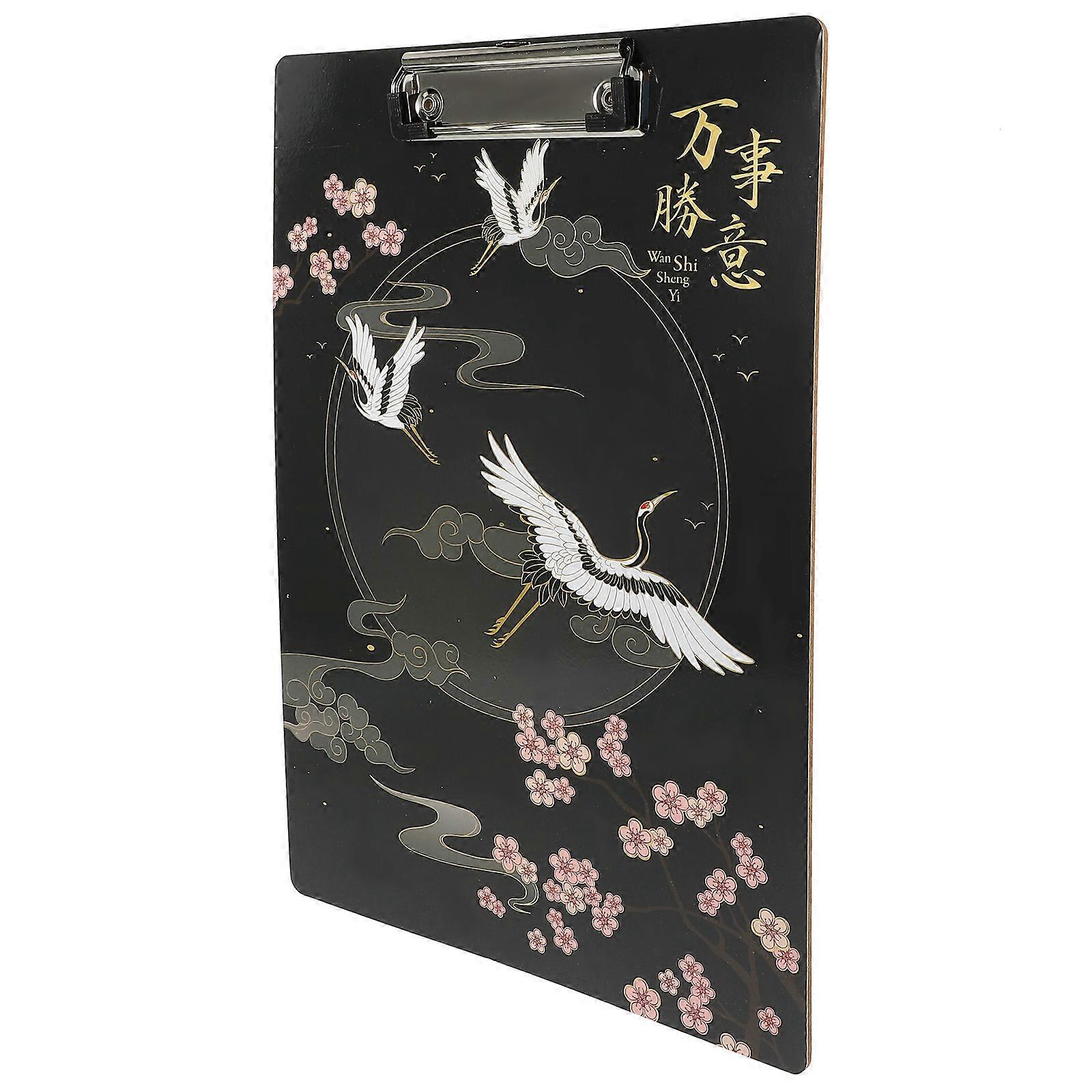 A4 Clipboard Document Clipboard For Office Use Black Decorative Design File Storage 1Pcs